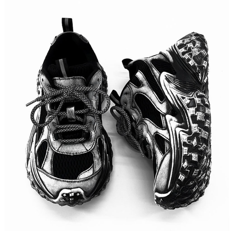 BLACK KNIGHTS THICK SOLE SNEAKERS I-0203