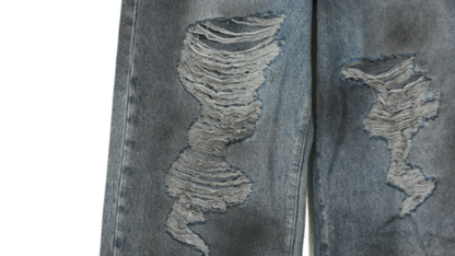 DISTRESSED LOOSE JEANS I-0014