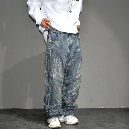 VINTAGE GANGSTER WIDE-LEG PANTS I-0150