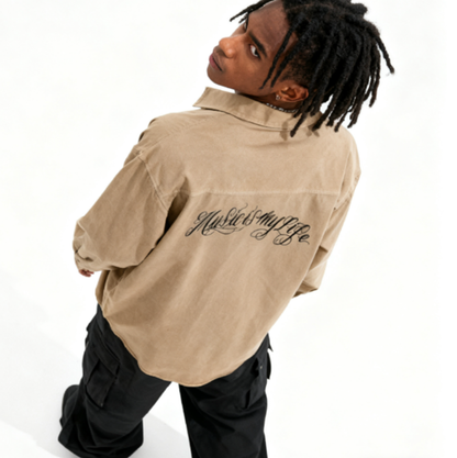 VINTAGE CHICANO TATTOO WORK SHIRT I-0170