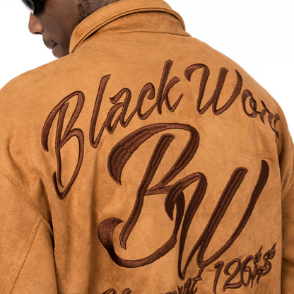 RETRO SUEDE BOMBER JACKET I-0023