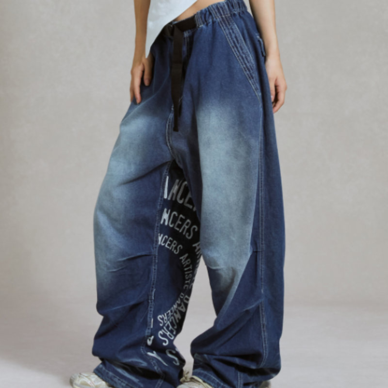 EMBROIDERED WIDE LEG DANCE PANTS I-0144