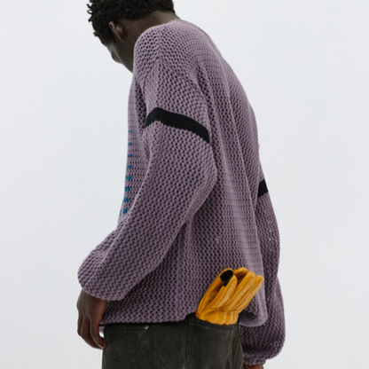 VINTAGE V-NECK KNIT SHIRT I-0069