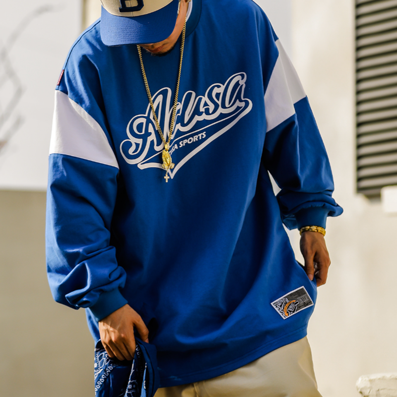 RETRO HIP-HOP COLORBLOCK TEE I-0125