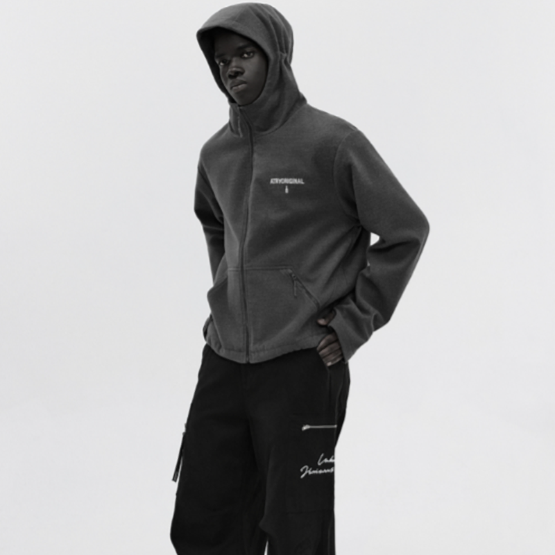 HEAVYWEIGHT TWEED HOODIE JACKET I-0077