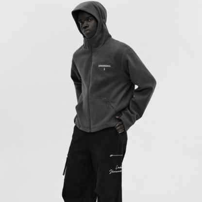 HEAVYWEIGHT TWEED HOODIE JACKET I-0077