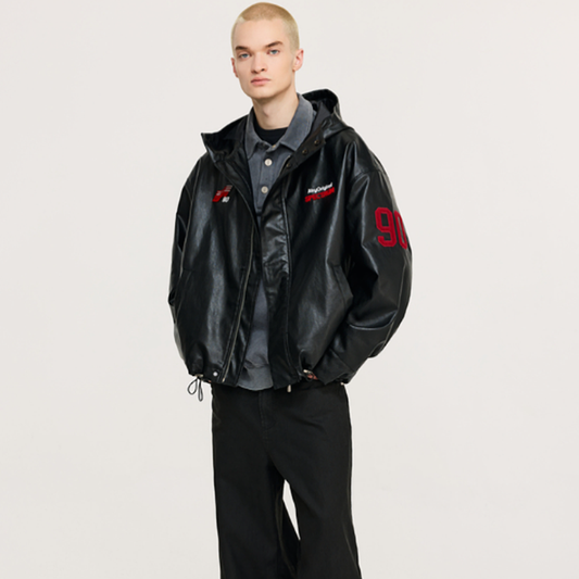 RETRO EMBROIDERED HOODED JACKET I-0076