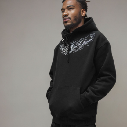 TATTOOED FLORAL HOODIE I-0114