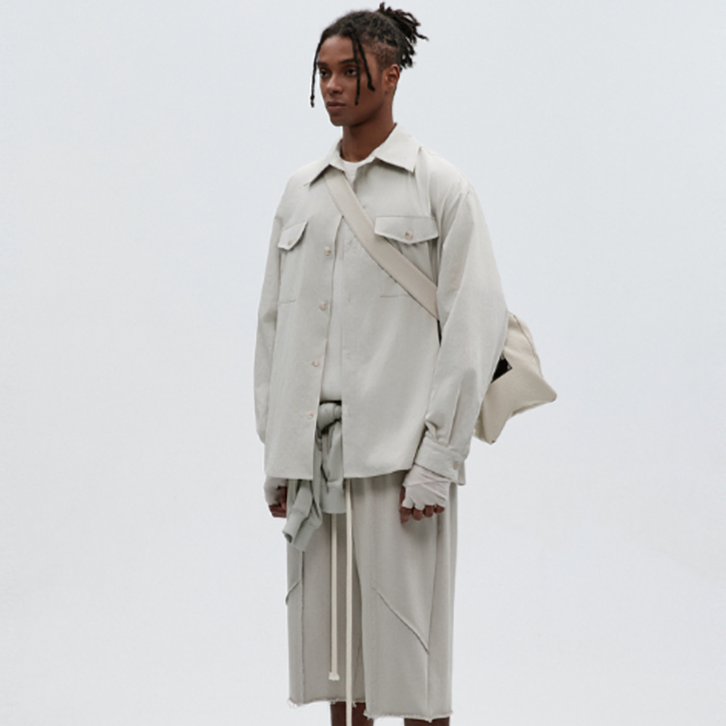 PEPLUM LONG SLEEVE SHIRT I-0093