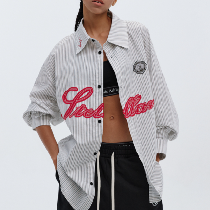 STRIPE LONG SLEEVE SHIRT I-0094