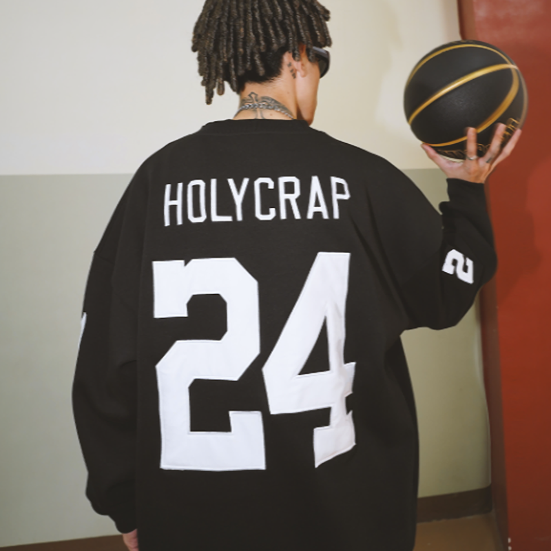 EMBROIDERED HIP HOP SWEATSHIRT I-0196