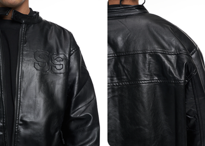 RETRO BIKER LEATHER JACKET I-0138