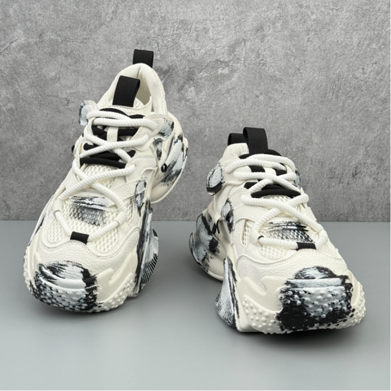 GRAFFITI THICK-SOLE SNEAKERS I-0234