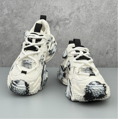GRAFFITI THICK-SOLE SNEAKERS I-0234