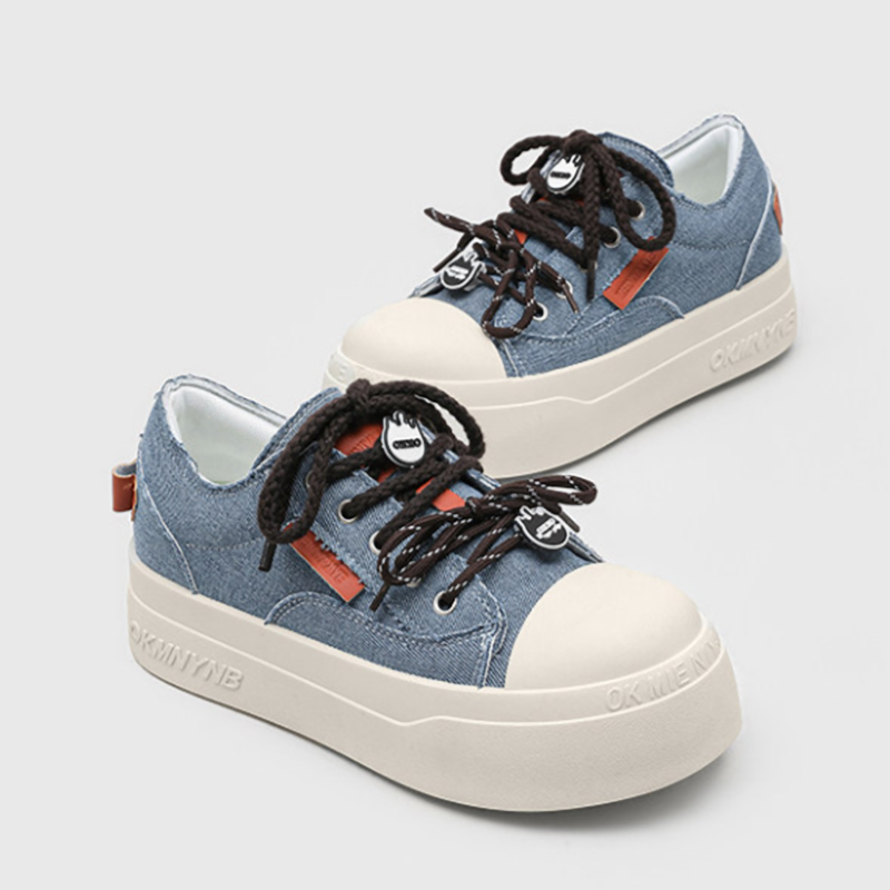 DENIM PLATFORM SNEAKERS I-0247