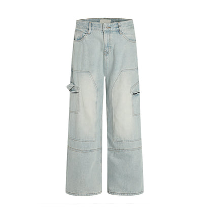 VINTAGE WIDE-LEG DENIM PANTS I-0042