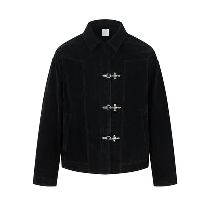 METALLIC SUEDE JACKET I-0058