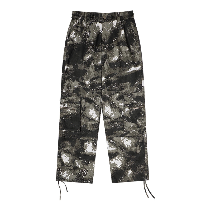 CAMOUFLAGE DRAWSTRING PANTS I-0088