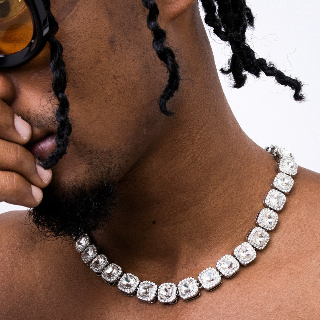 RETRO HIP HOP DIAMOND NECKLACE I-0025