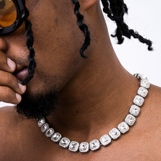 RETRO HIP HOP DIAMOND NECKLACE I-0025