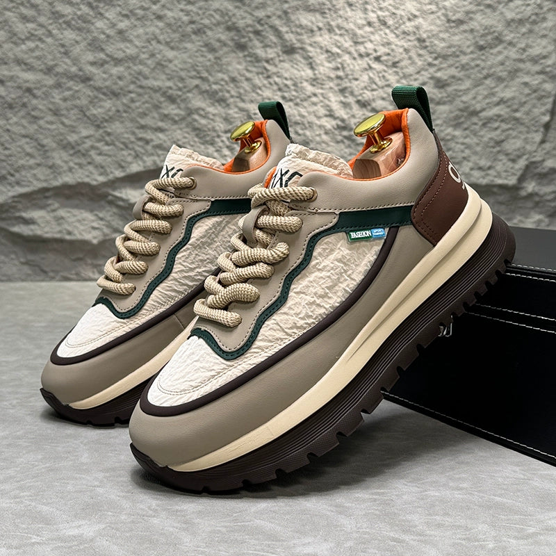 LACE-UP THICK SOLE SNEAKERS I-0191