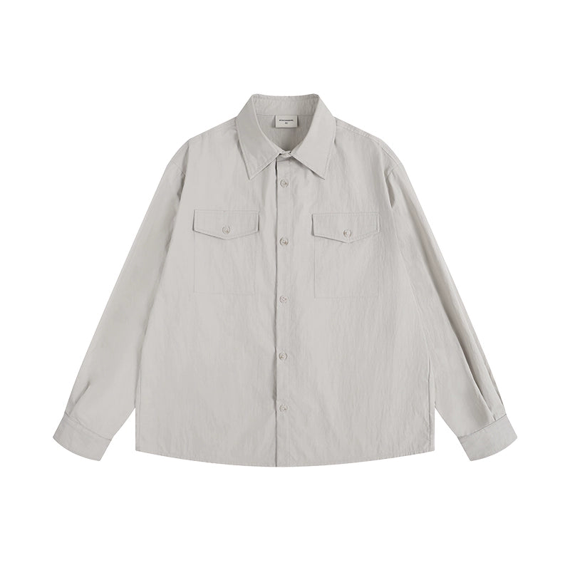 PEPLUM LONG SLEEVE SHIRT I-0093