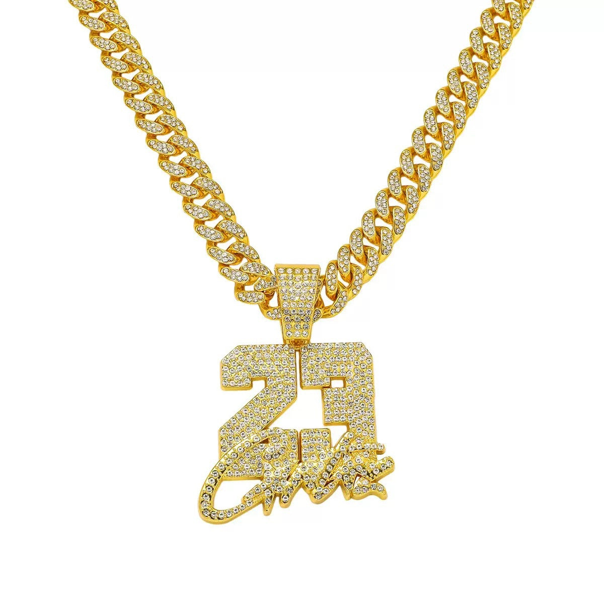 ZIRCONIA CUBAN CHAIN NECKLACE I-0100