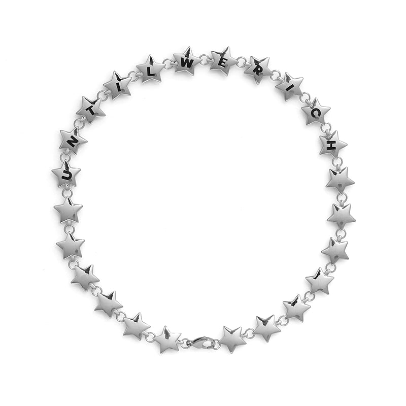 TITANIUM STEEL LETTER NECKLACE I-0059