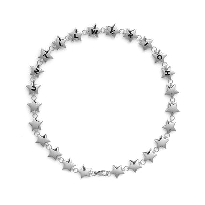 TITANIUM STEEL LETTER NECKLACE I-0059