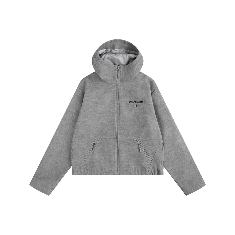 HEAVYWEIGHT TWEED HOODIE JACKET I-0077