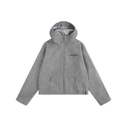 HEAVYWEIGHT TWEED HOODIE JACKET I-0077