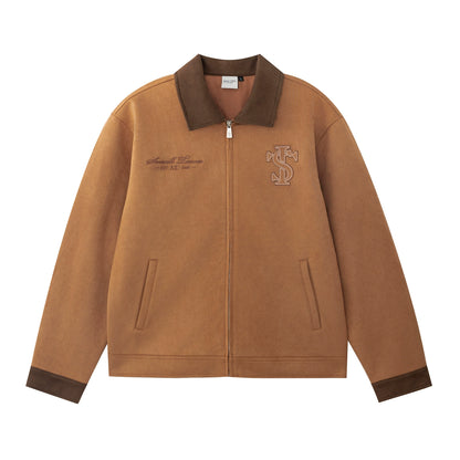 FAUX SUEDE PATCHWORK JACKET I-0051