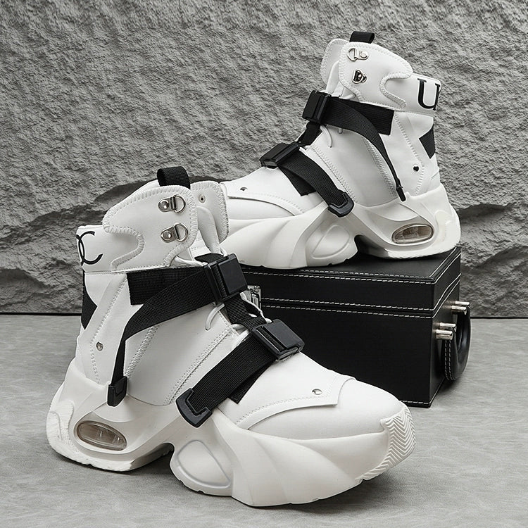 HIGH-TOP DUAL-STRAP SNEAKERS I-0188