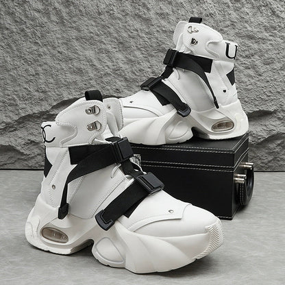 HIGH-TOP DUAL-STRAP SNEAKERS I-0188