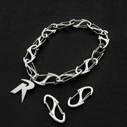 TITANIUM R LETTER NECKLACE I-0101