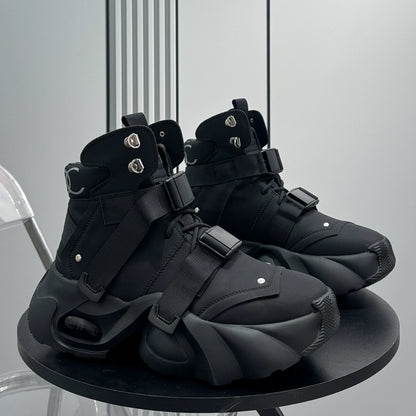 HIGH-TOP DUAL-STRAP SNEAKERS I-0188