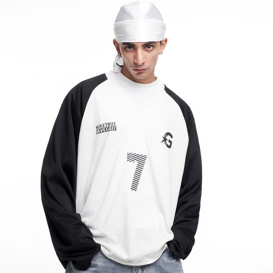 V-NECK STRIPED HOCKEY SHIRT I-0022