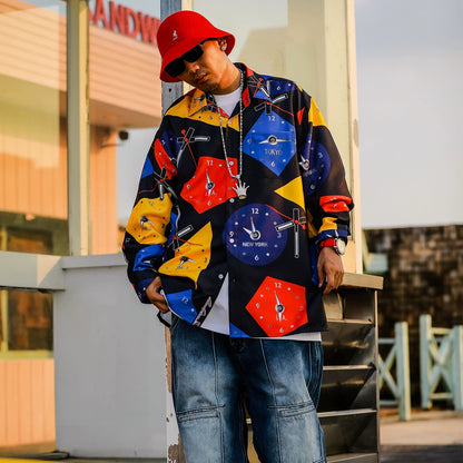 HIP-HOP COLOR DIAL SHIRT I-0128