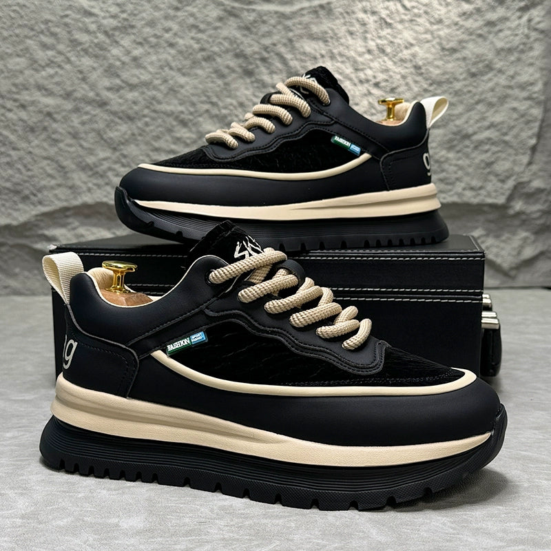 LACE-UP THICK SOLE SNEAKERS I-0191