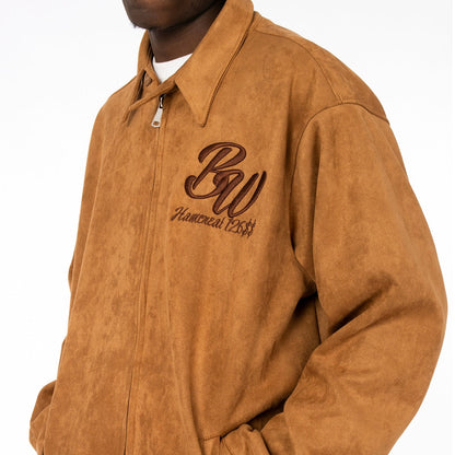 RETRO SUEDE BOMBER JACKET I-0023