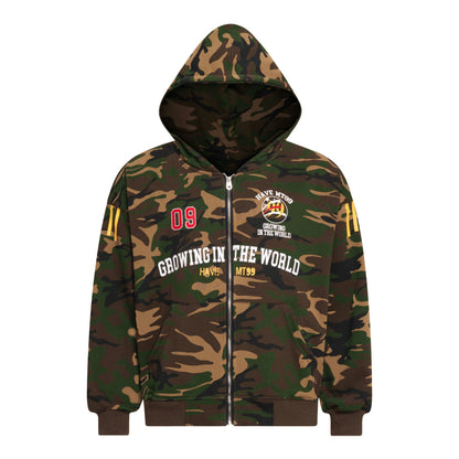 RETRO CAMO HOODED SWEATSHIRT I-0185