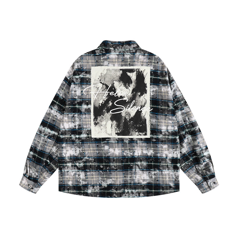 HEAVY DAMAGE EMBROIDERY SHIRT I-0085