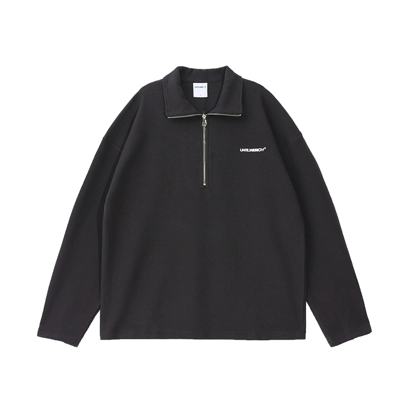 LOOSE HALF-ZIP SWEAT SHIRTI-0010