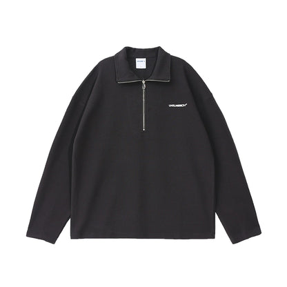 LOOSE HALF-ZIP SWEAT SHIRTI-0010