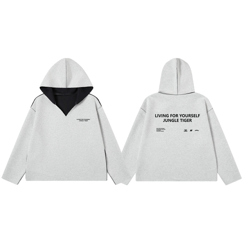 HEAVYWEIGHT V-NECK HOODED SWEATSHIRT I-0193