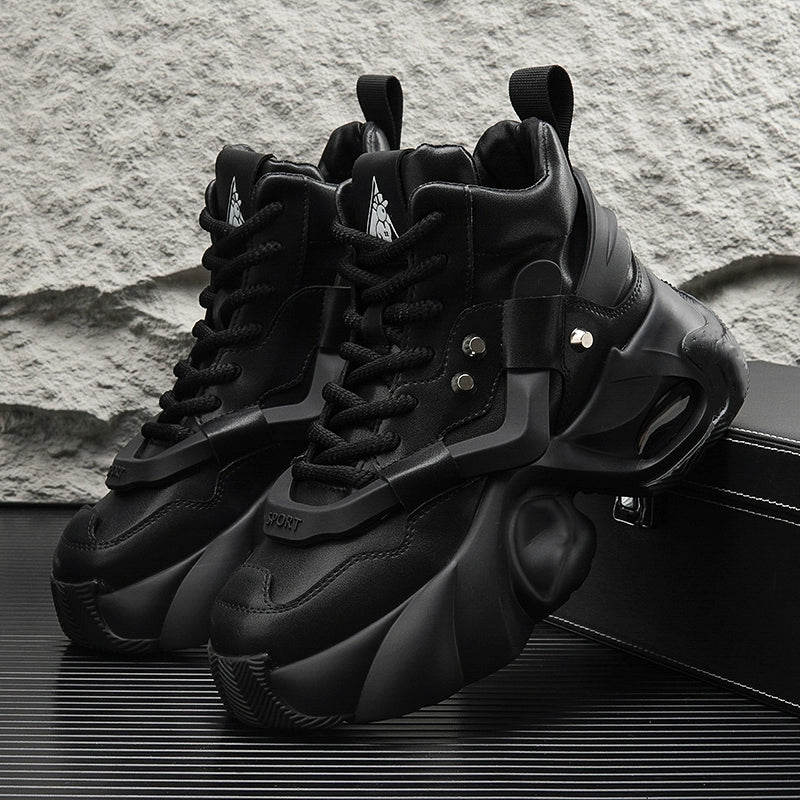 HIGH-TOP LACE-UP DAD SNEAKERS I-0189