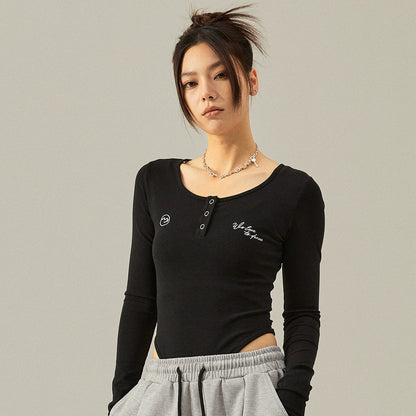 EMBROIDERED STREET STYLE T-SHIRT I-0103