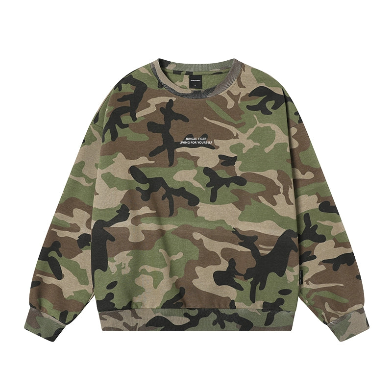 THICK CAMOUFLAGE SWEATSHIRT I-0061