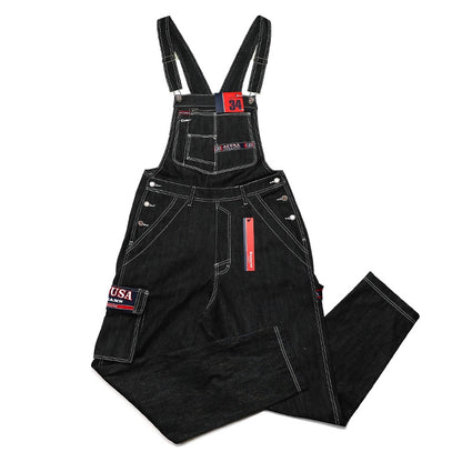 CASUAL STRAPPY DENIM OVERALLS I-0129