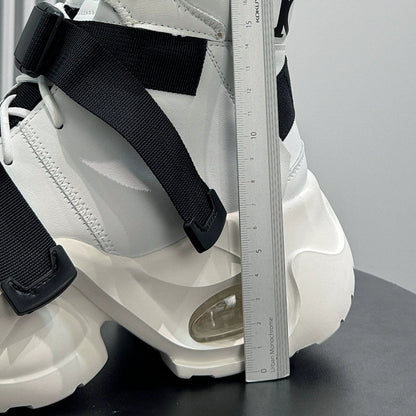 HIGH-TOP DUAL-STRAP SNEAKERS I-0188